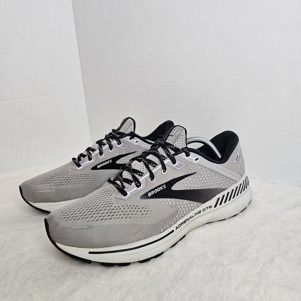 Brooks Adrenaline GTS 22 Men 12 Wide (2E)Grey Black Running Shoes 1103662E012
